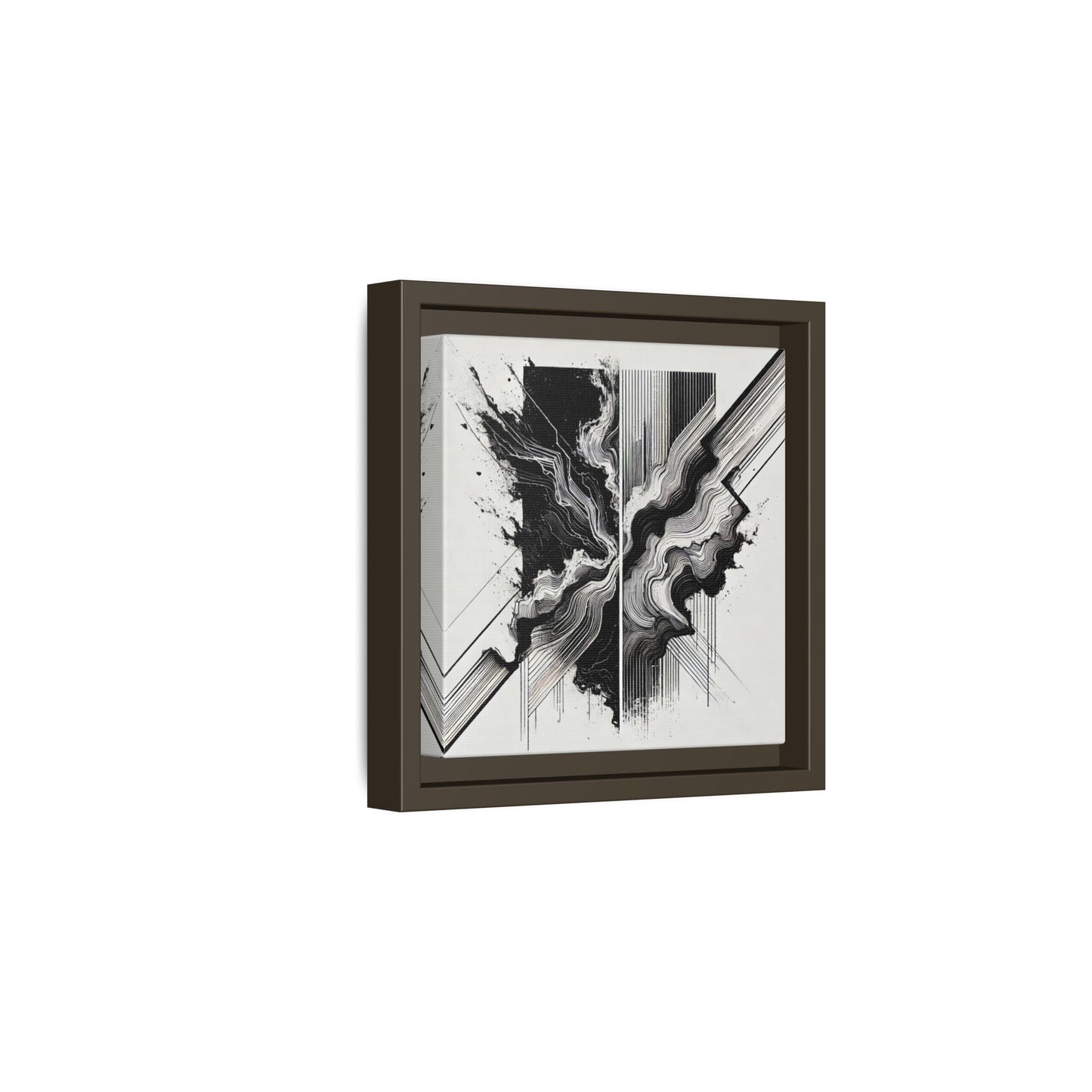 Fractured Harmony - 8”x8” Framed Canvas