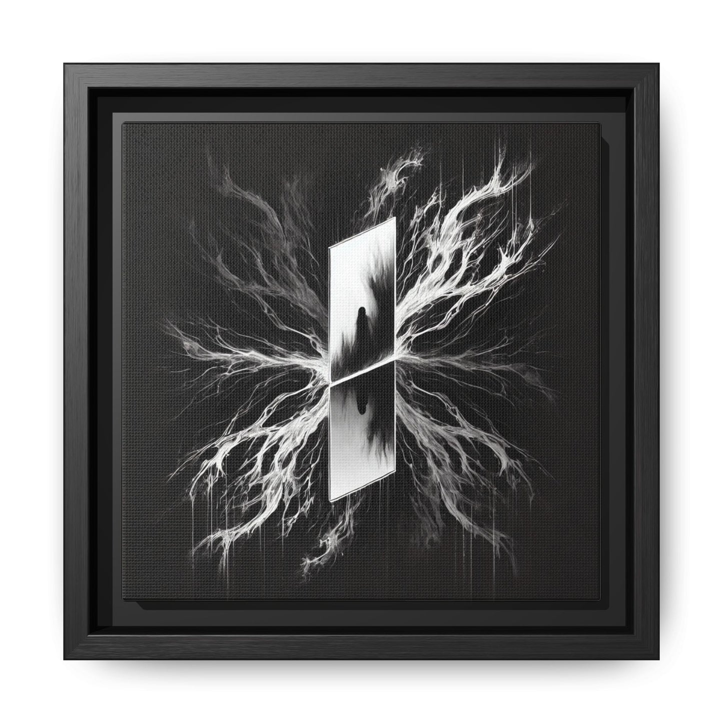 The Reflection of Fear - 8”x8” Framed Canvas
