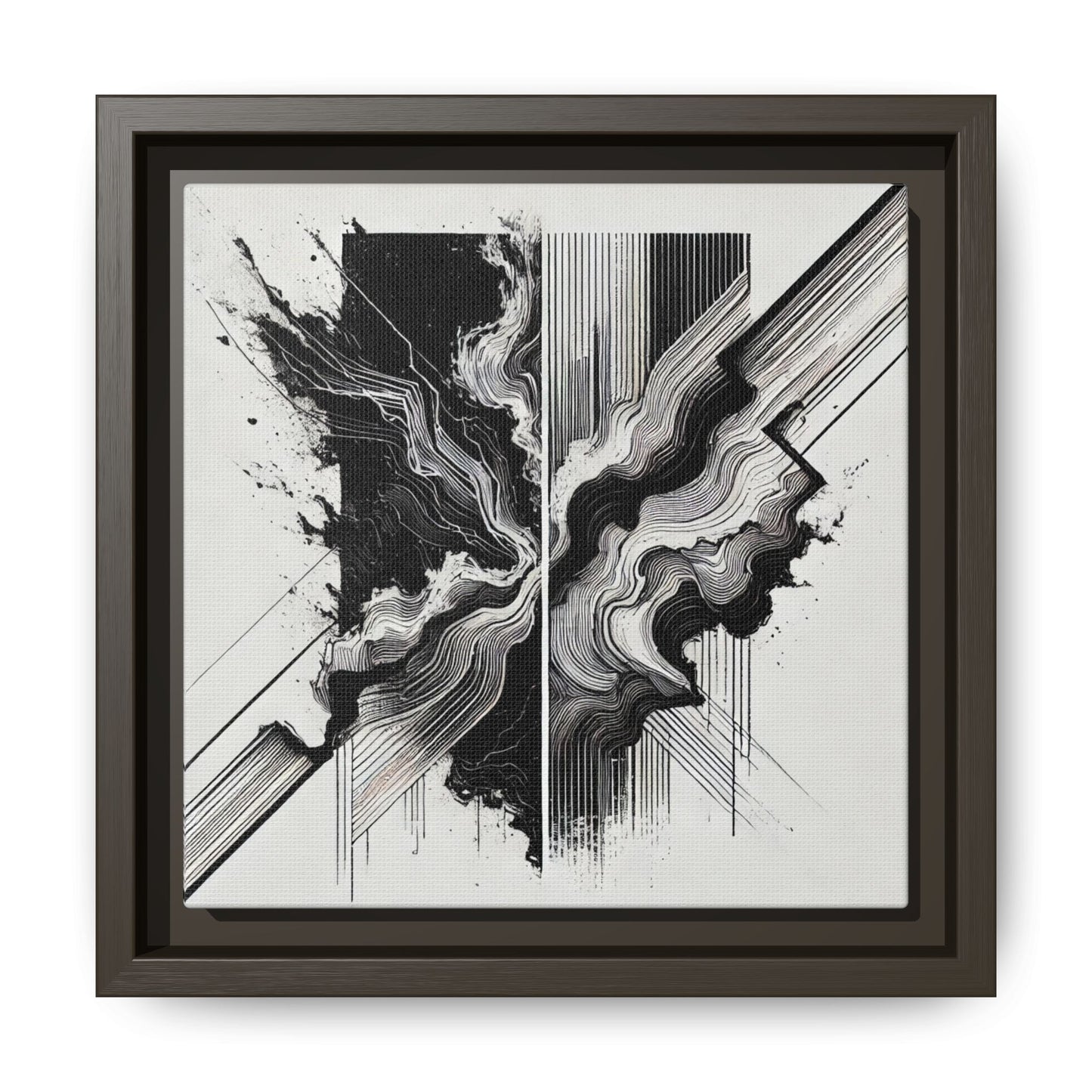 Fractured Harmony - 8”x8” Framed Canvas