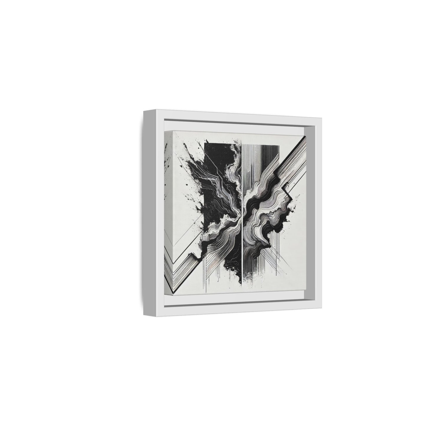 Fractured Harmony - 8”x8” Framed Canvas