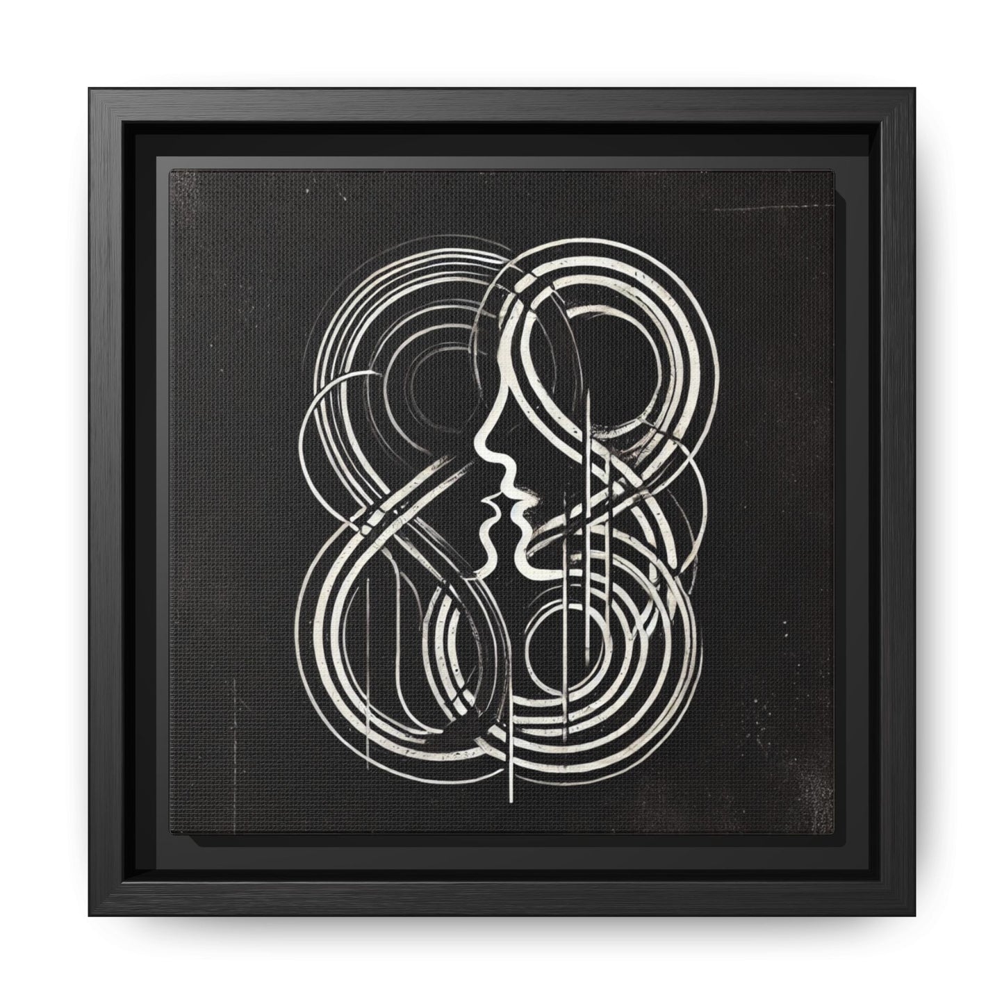 Duality of Minds - 8”x8” Framed Canvas