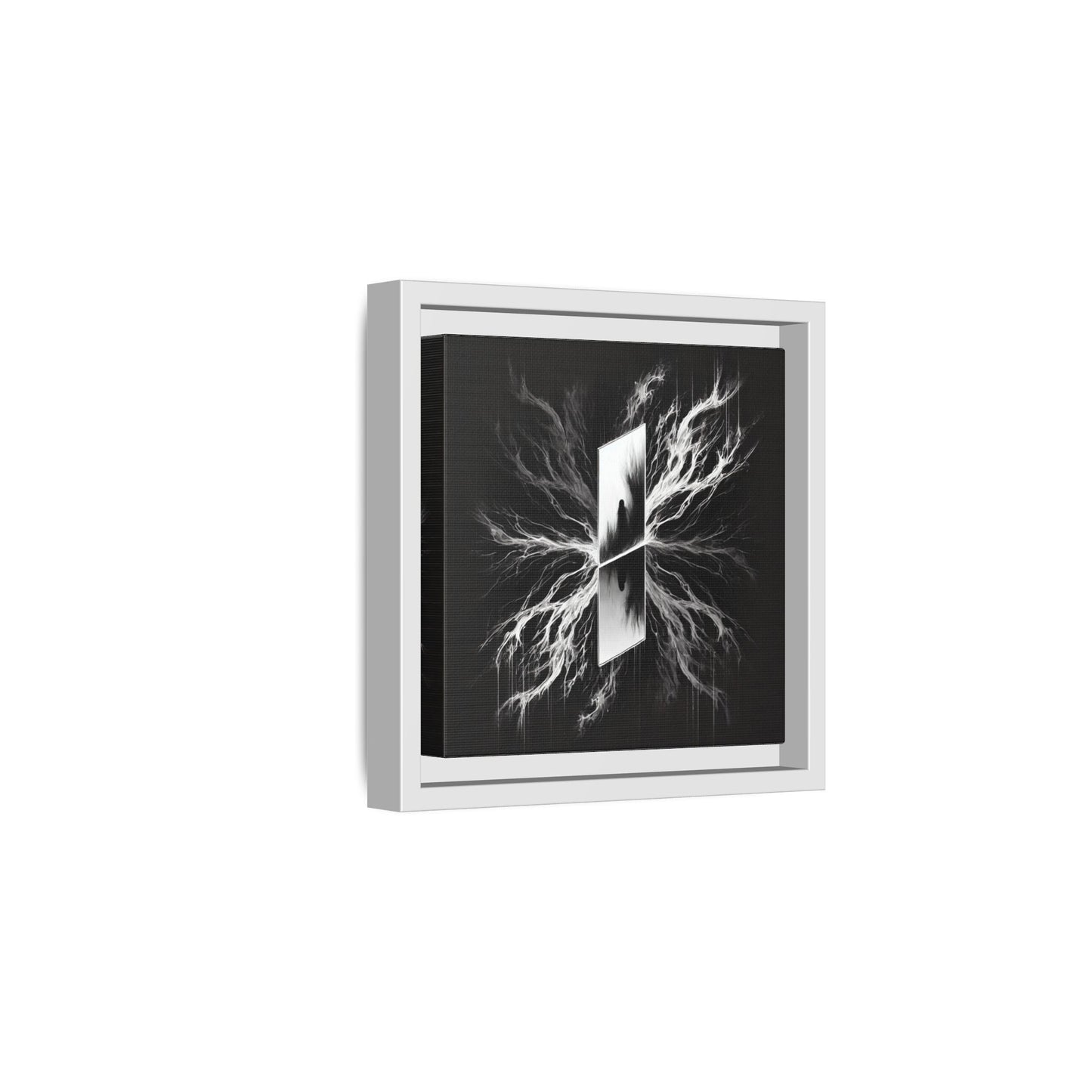 The Reflection of Fear - 8”x8” Framed Canvas