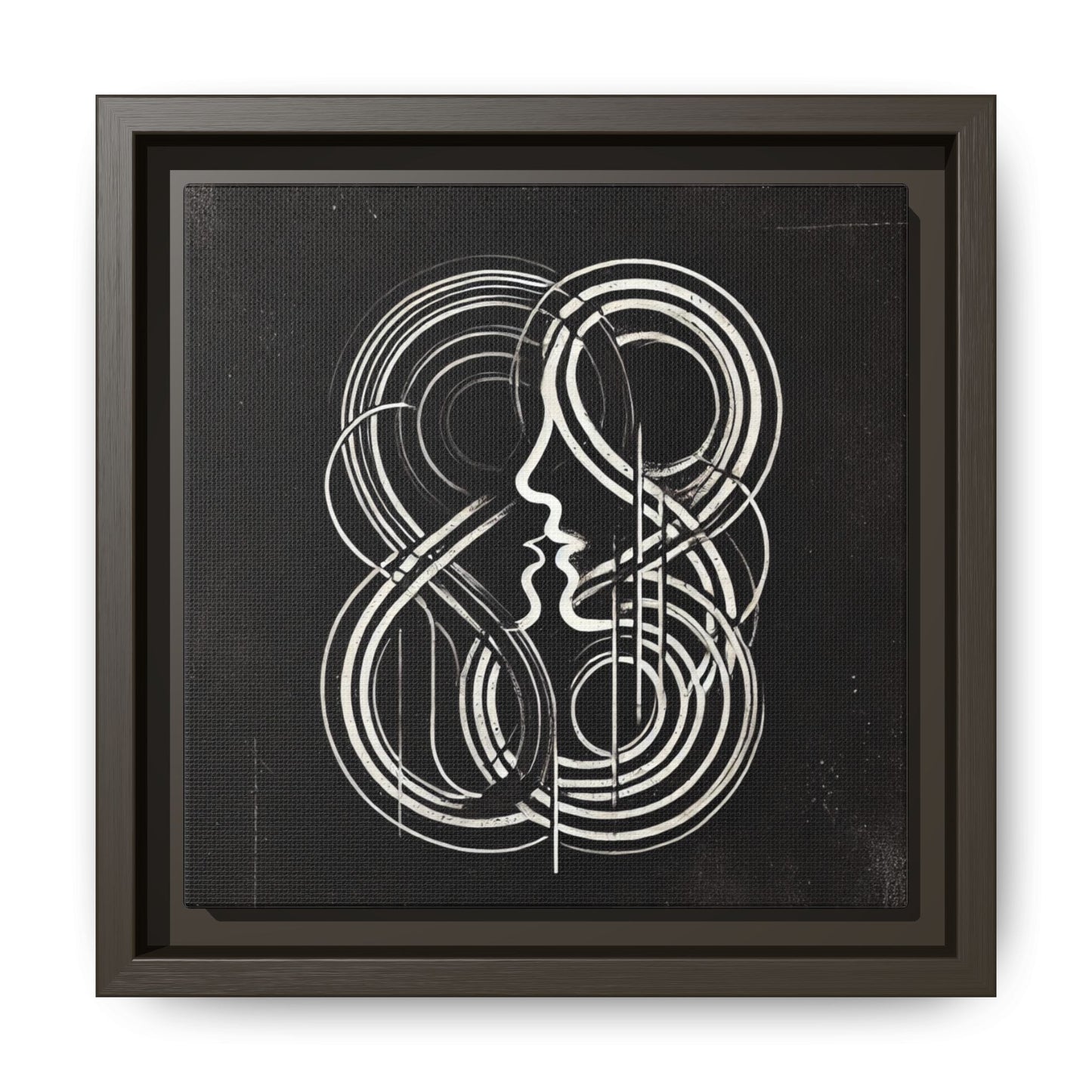 Duality of Minds - 8”x8” Framed Canvas