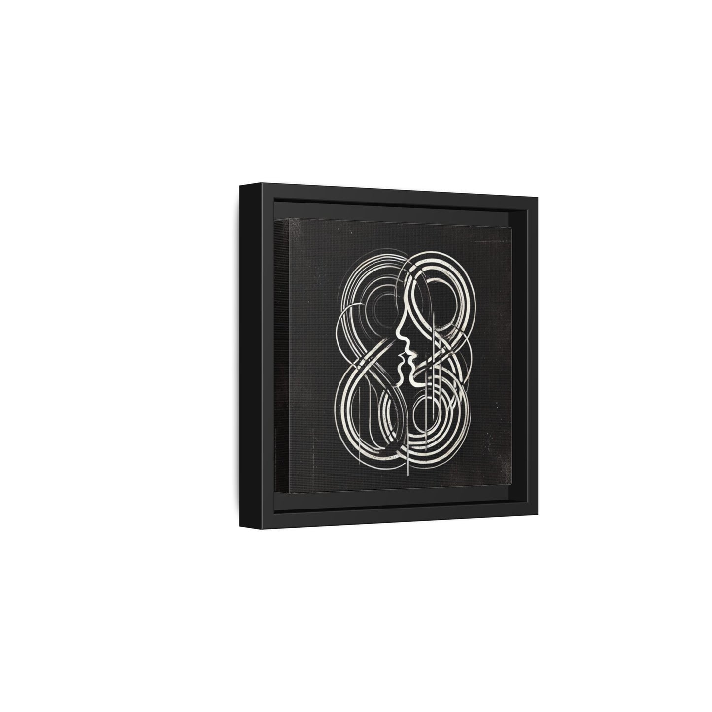 Duality of Minds - 8”x8” Framed Canvas