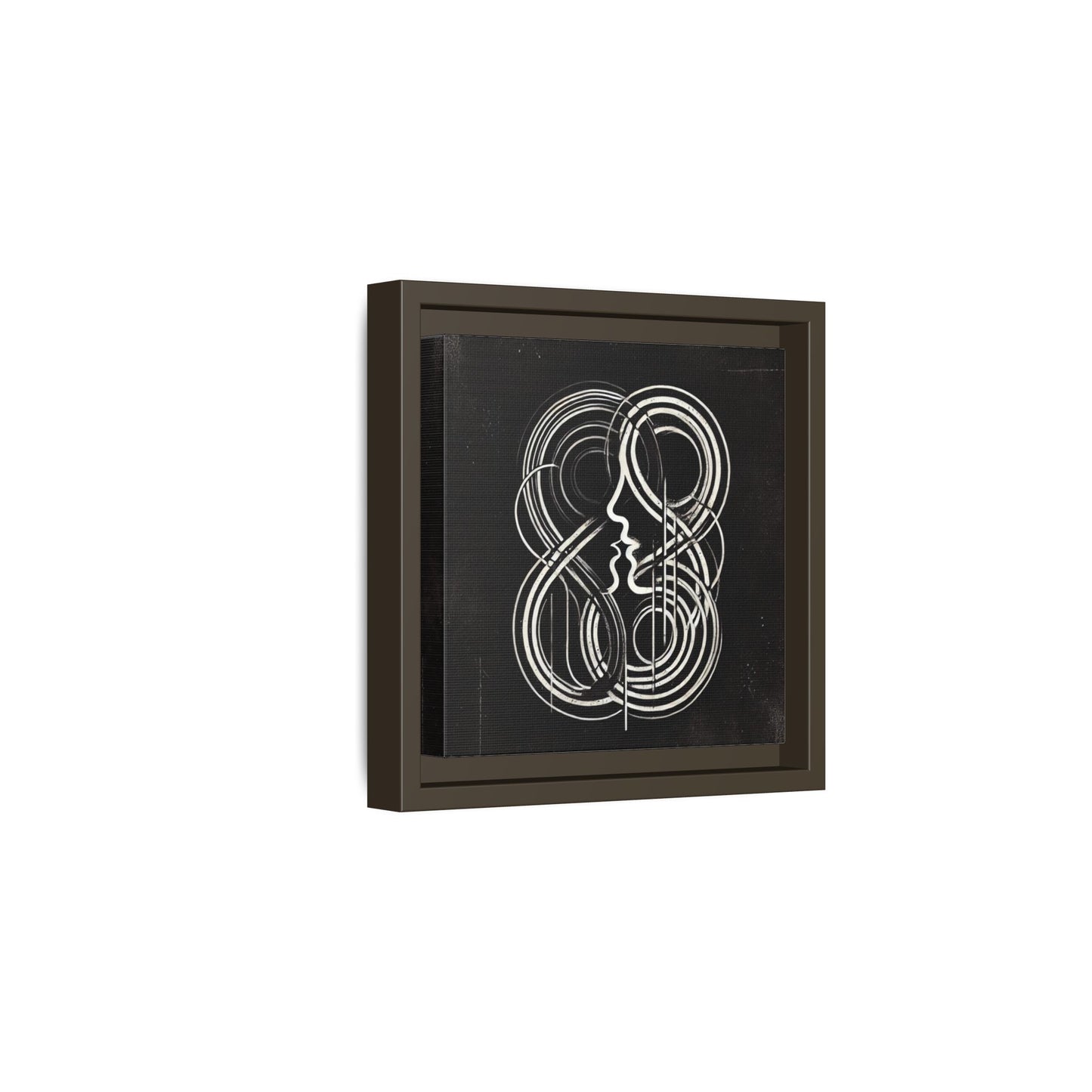 Duality of Minds - 8”x8” Framed Canvas
