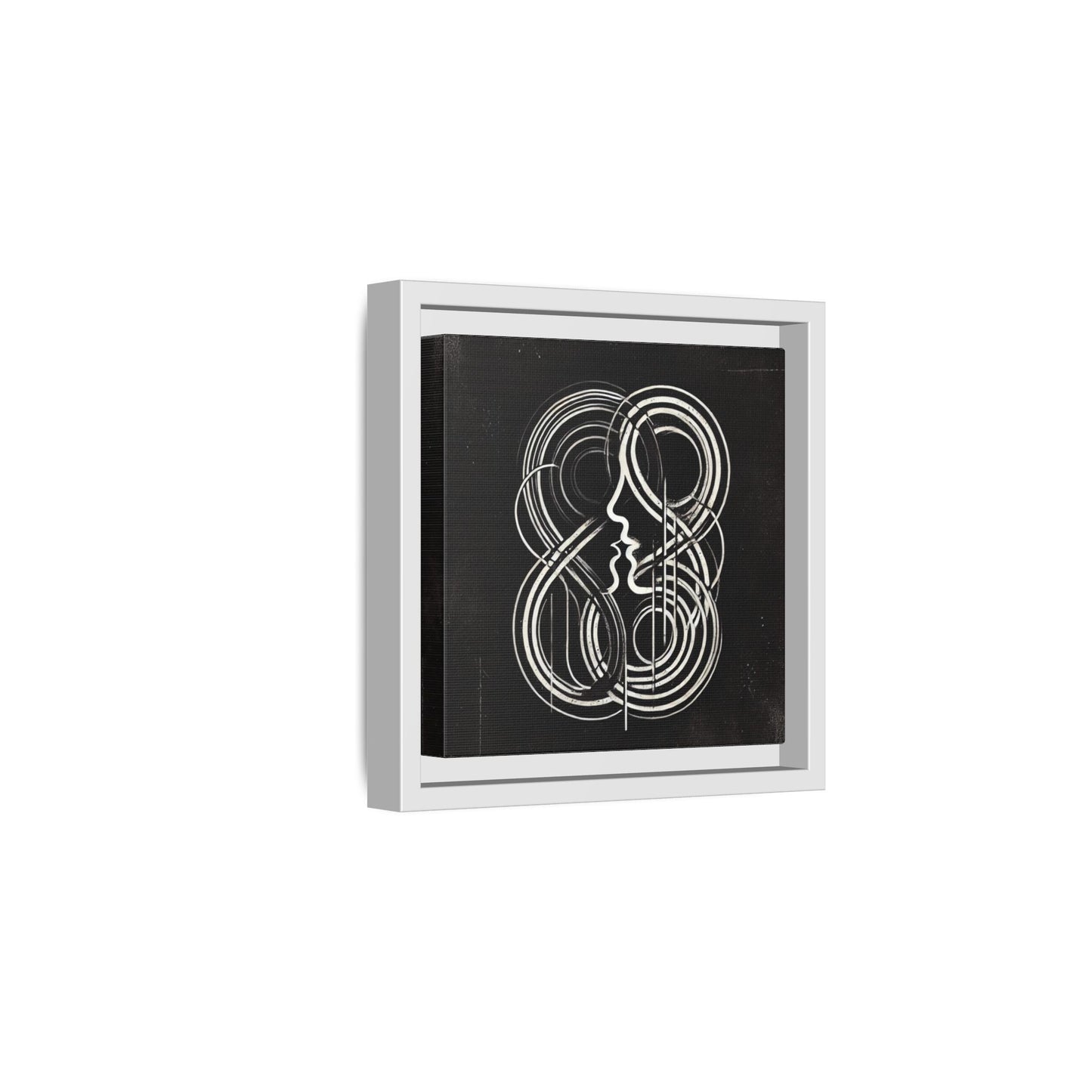 Duality of Minds - 8”x8” Framed Canvas