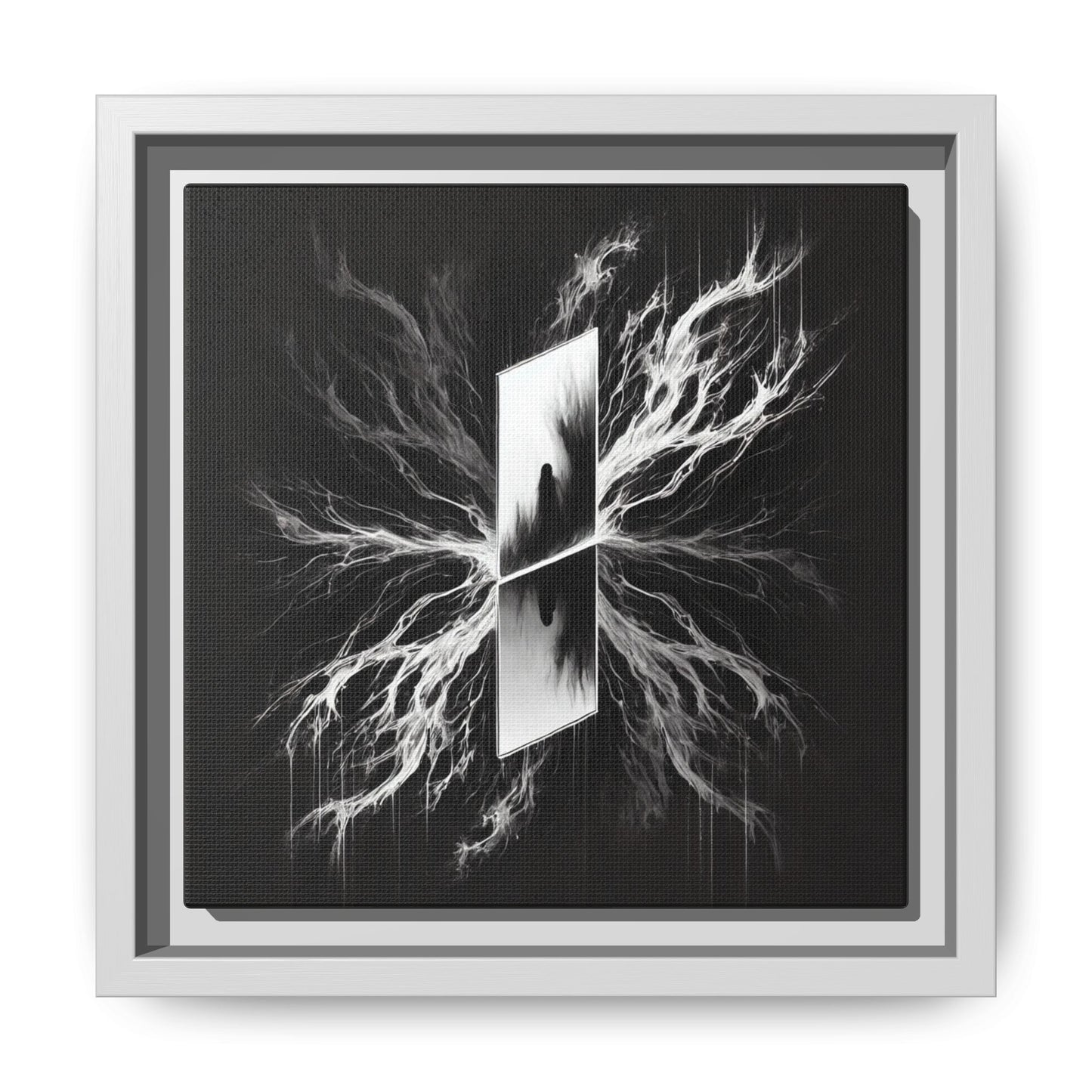 The Reflection of Fear - 8”x8” Framed Canvas