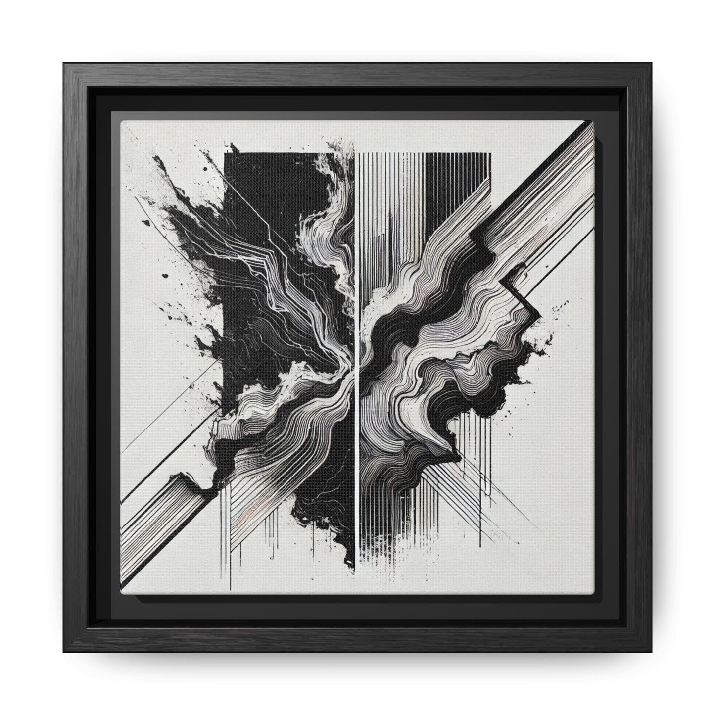 Fractured Harmony - 8”x8” Framed Canvas