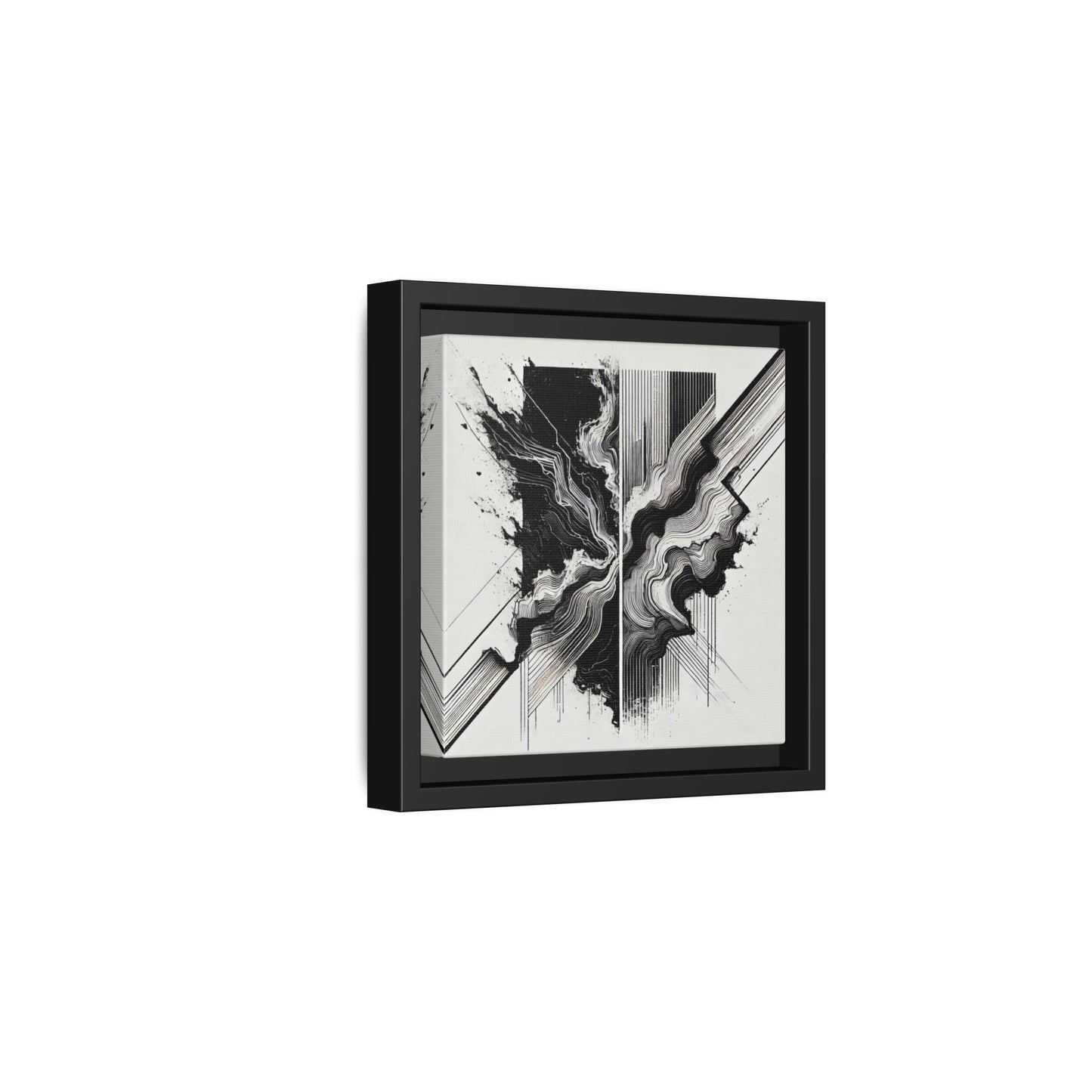 Fractured Harmony - 8”x8” Framed Canvas