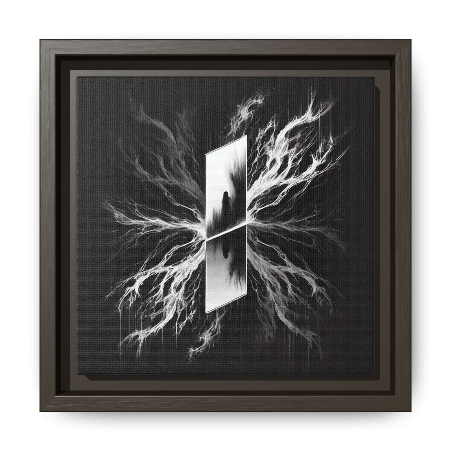 The Reflection of Fear - 8”x8” Framed Canvas