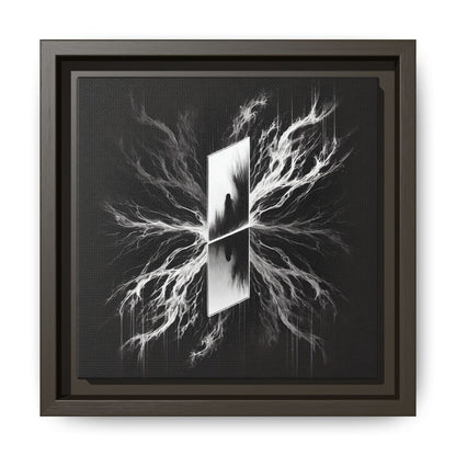 The Reflection of Fear - 8”x8” Framed Canvas