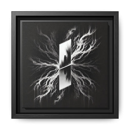 The Reflection of Fear - 8”x8” Framed Canvas