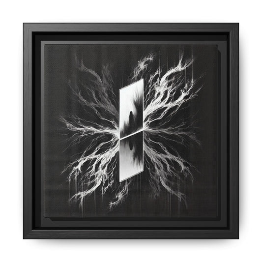 The Reflection of Fear - 8”x8” Framed Canvas