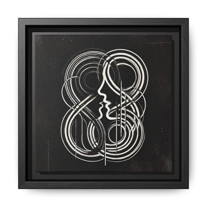 Duality of Minds - 8”x8” Framed Canvas
