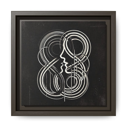 Duality of Minds - 8”x8” Framed Canvas