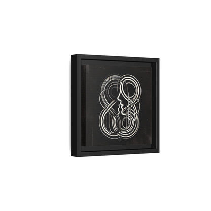 Duality of Minds - 8”x8” Framed Canvas
