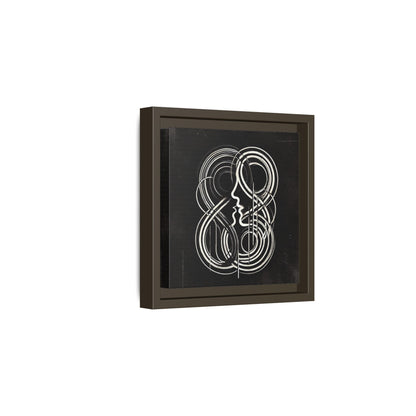 Duality of Minds - 8”x8” Framed Canvas