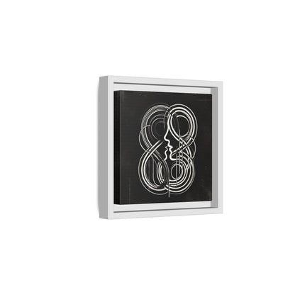 Duality of Minds - 8”x8” Framed Canvas