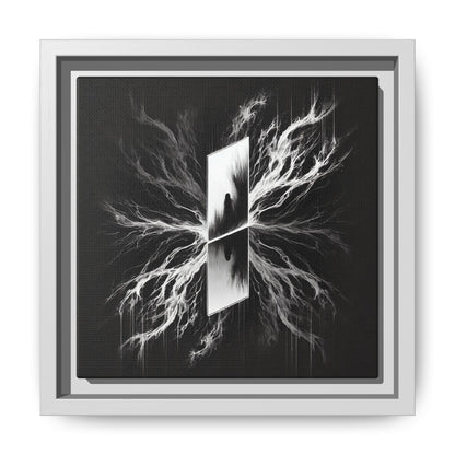 The Reflection of Fear - 8”x8” Framed Canvas