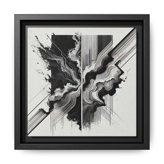 Fractured Harmony - 8”x8” Framed Canvas